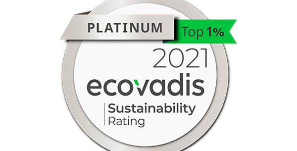 Spoločnosť DS Smith získala platinové hodnotenie od EcoVadis za udržateľnosť， dostala sa tak medzi 1% najlepšie hodnotených svetových firiem